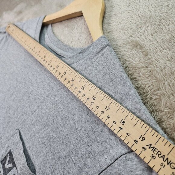 RVCA Industrial Tee Gray T-Shirt Pocket Logo Short Sleeve Casual Outdoor Mens L - Picture 6 of 10
